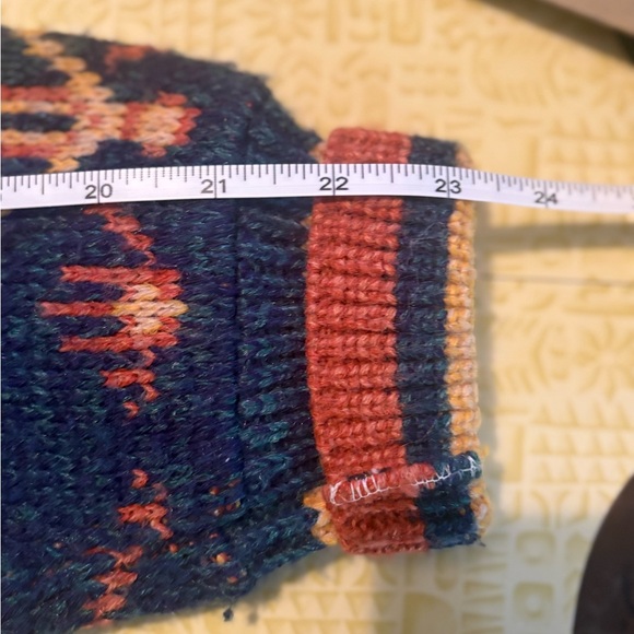 Sabora Navy and Orange Patterned Cardigan - Picture 9 of 10